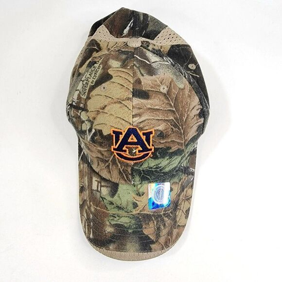 Cobra Camouflage University of Auburn Ball Cap Hat Adjustable Hook & Loop Strap - Picture 2 of 9
